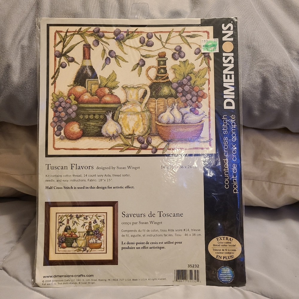 "Tuscan Flavors" cross stitch pattern